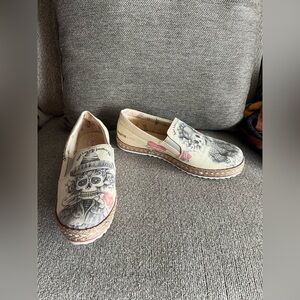 Goby Women’s Forever Love Skeleton Espadrille Beige Slip On Shoes Size 40 (US 9)